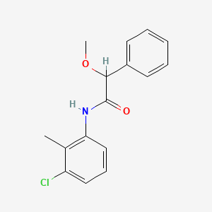 molecular formula C16H16ClNO2 B3929360 N-(3-chloro-2-methylphenyl)-2-methoxy-2-phenylacetamide 