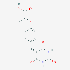 2-{4-[(2,4,6-trioxotetrahydropyrimidin-5(2H)-ylidene)methyl]phenoxy}propanoic acid