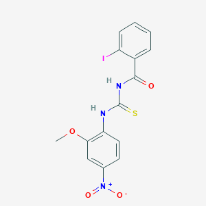 molecular formula C15H12IN3O4S B3929383 2-iodo-N-{[(2-methoxy-4-nitrophenyl)amino]carbonothioyl}benzamide 