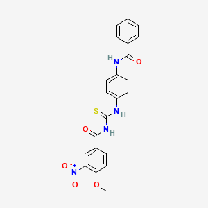 4-methoxy-3-nitro-N-({4-[(phenylcarbonyl)amino]phenyl}carbamothioyl)benzamide