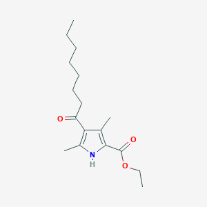 ethyl 3,5-dimethyl-4-octanoyl-1H-pyrrole-2-carboxylate