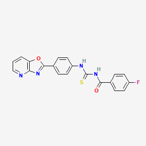 molecular formula C20H13FN4O2S B3929393 1-(4-FLUOROBENZOYL)-3-(4-{[1,3]OXAZOLO[4,5-B]PYRIDIN-2-YL}PHENYL)THIOUREA 