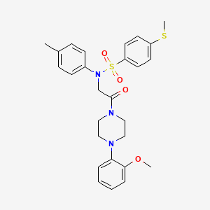 N-{2-[4-(2-methoxyphenyl)-1-piperazinyl]-2-oxoethyl}-N-(4-methylphenyl)-4-(methylthio)benzenesulfonamide