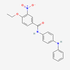 molecular formula C21H19N3O4 B3929403 N-(4-anilinophenyl)-4-ethoxy-3-nitrobenzamide 