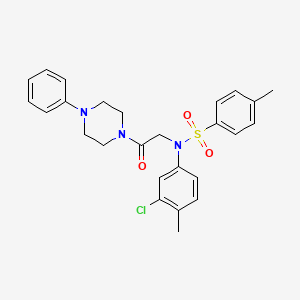 N-(3-chloro-4-methylphenyl)-4-methyl-N-[2-oxo-2-(4-phenyl-1-piperazinyl)ethyl]benzenesulfonamide