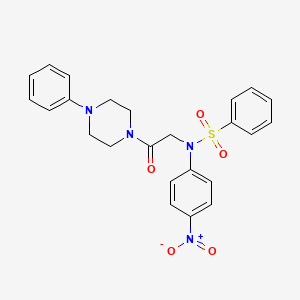 N-(4-nitrophenyl)-N-[2-oxo-2-(4-phenyl-1-piperazinyl)ethyl]benzenesulfonamide