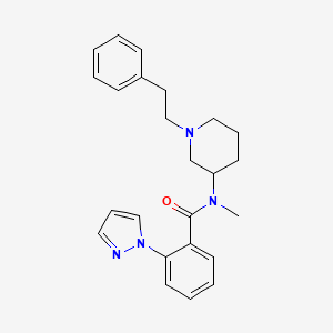 N-methyl-N-[1-(2-phenylethyl)-3-piperidinyl]-2-(1H-pyrazol-1-yl)benzamide