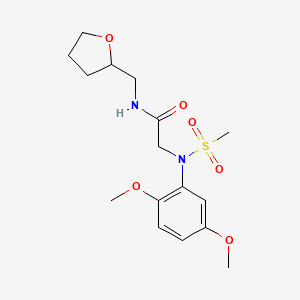 2-(2,5-dimethoxy-N-methylsulfonylanilino)-N-(oxolan-2-ylmethyl)acetamide