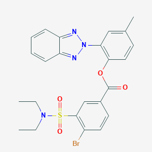 2-(2H-1,2,3-benzotriazol-2-yl)-4-methylphenyl 4-bromo-3-[(diethylamino)sulfonyl]benzoate