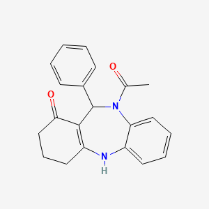 10-acetyl-11-phenyl-2,3,4,5,10,11-hexahydro-1H-dibenzo[b,e][1,4]diazepin-1-one