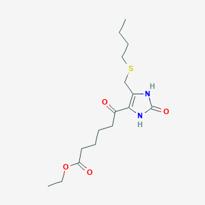 ethyl 6-{5-[(butylthio)methyl]-2-oxo-2,3-dihydro-1H-imidazol-4-yl}-6-oxohexanoate