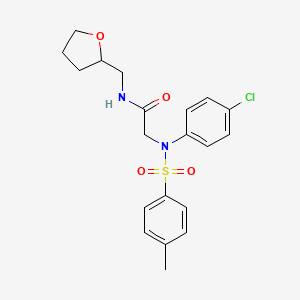 molecular formula C20H23ClN2O4S B3929501 N~2~-(4-chlorophenyl)-N~2~-[(4-methylphenyl)sulfonyl]-N~1~-(tetrahydro-2-furanylmethyl)glycinamide 