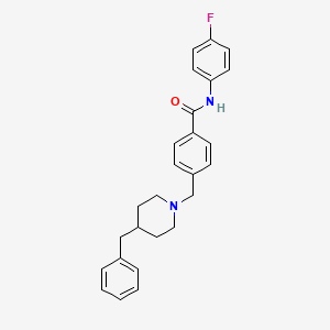 molecular formula C26H27FN2O B3929514 4-[(4-benzyl-1-piperidinyl)methyl]-N-(4-fluorophenyl)benzamide 