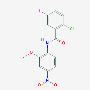 molecular formula C14H10ClIN2O4 B3929519 2-chloro-5-iodo-N-(2-methoxy-4-nitrophenyl)benzamide 