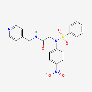 N~2~-(4-nitrophenyl)-N~2~-(phenylsulfonyl)-N~1~-(4-pyridinylmethyl)glycinamide