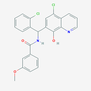 N-[(5-chloro-8-hydroxy-7-quinolinyl)(2-chlorophenyl)methyl]-3-methoxybenzamide