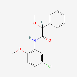 molecular formula C16H16ClNO3 B3929561 N-(5-chloro-2-methoxyphenyl)-2-methoxy-2-phenylacetamide 