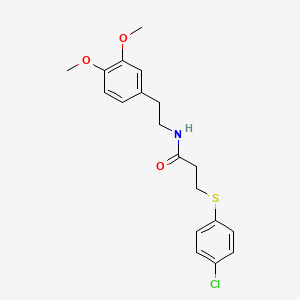 3-[(4-chlorophenyl)thio]-N-[2-(3,4-dimethoxyphenyl)ethyl]propanamide