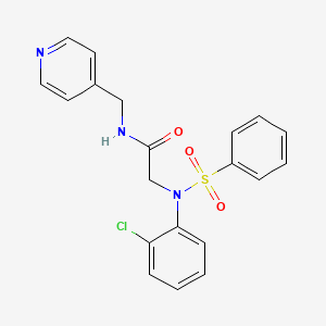 N~2~-(2-chlorophenyl)-N~2~-(phenylsulfonyl)-N-(pyridin-4-ylmethyl)glycinamide