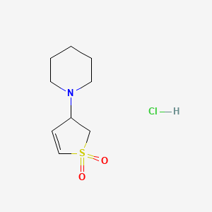 molecular formula C9H16ClNO2S B3929628 1-(1,1-dioxido-2,3-dihydro-3-thienyl)piperidine hydrochloride 