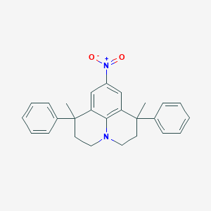 molecular formula C26H26N2O2 B392963 1,7-dimethyl-9-nitro-1,7-diphenyl-2,3,6,7-tetrahydro-1H,5H-pyrido[3,2,1-ij]quinoline 
