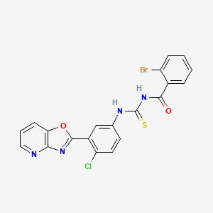 molecular formula C20H12BrClN4O2S B3929663 2-bromo-N-{[4-chloro-3-([1,3]oxazolo[4,5-b]pyridin-2-yl)phenyl]carbamothioyl}benzamide 