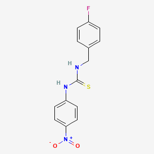 molecular formula C14H12FN3O2S B3929669 1-(4-Fluorobenzyl)-3-(4-nitrophenyl)thiourea 