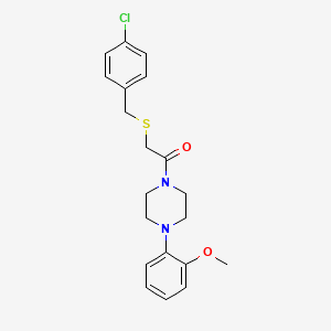 molecular formula C20H23ClN2O2S B3929673 1-{[(4-chlorobenzyl)thio]acetyl}-4-(2-methoxyphenyl)piperazine 