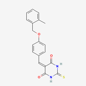 5-{4-[(2-methylbenzyl)oxy]benzylidene}-2-thioxodihydro-4,6(1H,5H)-pyrimidinedione