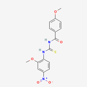 4-methoxy-N-[(2-methoxy-4-nitrophenyl)carbamothioyl]benzamide