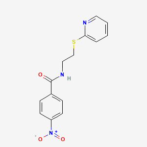 4-nitro-N-[2-(pyridin-2-ylsulfanyl)ethyl]benzamide