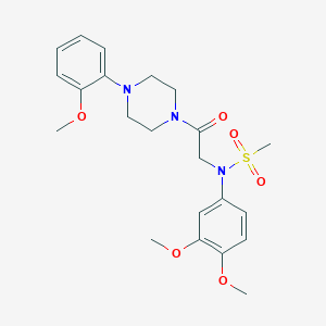 N-(3,4-dimethoxyphenyl)-N-{2-[4-(2-methoxyphenyl)-1-piperazinyl]-2-oxoethyl}methanesulfonamide