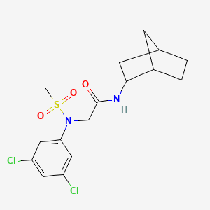 molecular formula C16H20Cl2N2O3S B3929738 N~1~-bicyclo[2.2.1]hept-2-yl-N~2~-(3,5-dichlorophenyl)-N~2~-(methylsulfonyl)glycinamide 