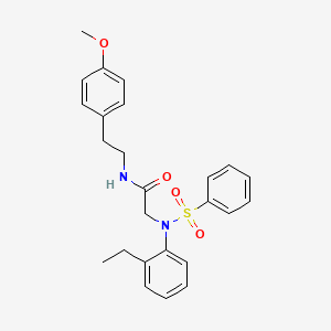 molecular formula C25H28N2O4S B3929769 N~2~-(2-ethylphenyl)-N~1~-[2-(4-methoxyphenyl)ethyl]-N~2~-(phenylsulfonyl)glycinamide 