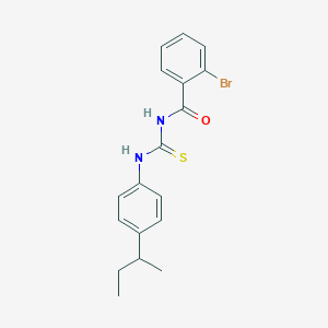 molecular formula C18H19BrN2OS B3929779 2-bromo-N-{[4-(butan-2-yl)phenyl]carbamothioyl}benzamide 