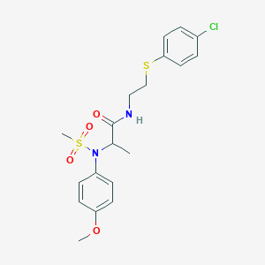 N-{2-[(4-chlorophenyl)sulfanyl]ethyl}-N~2~-(4-methoxyphenyl)-N~2~-(methylsulfonyl)alaninamide