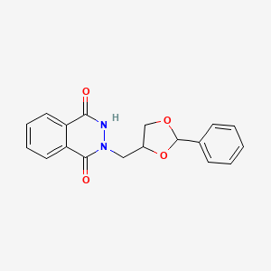 molecular formula C18H16N2O4 B3929799 2-((2-Phenyl-1,3-dioxolan-4-yl)methyl)-2,3-dihydrophthalazine-1,4-dione 