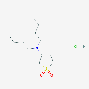 molecular formula C12H26ClNO2S B3929819 N,N-dibutyl-1,1-dioxothiolan-3-amine;hydrochloride 