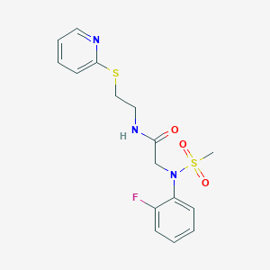 N~2~-(2-fluorophenyl)-N~2~-(methylsulfonyl)-N~1~-[2-(2-pyridinylthio)ethyl]glycinamide