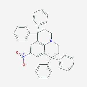 molecular formula C36H30N2O2 B392989 9-nitro-1,1,7,7-tetraphenyl-2,3,6,7-tetrahydro-1H,5H-pyrido[3,2,1-ij]quinoline 