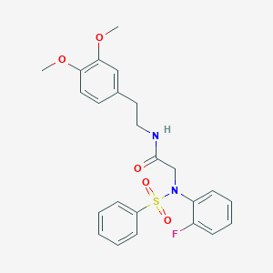 N~1~-[2-(3,4-dimethoxyphenyl)ethyl]-N~2~-(2-fluorophenyl)-N~2~-(phenylsulfonyl)glycinamide