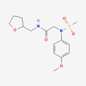 N~2~-(4-methoxyphenyl)-N~2~-(methylsulfonyl)-N~1~-(tetrahydro-2-furanylmethyl)glycinamide