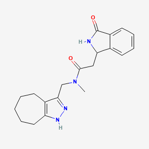 N-(1,4,5,6,7,8-hexahydrocyclohepta[c]pyrazol-3-ylmethyl)-N-methyl-2-(3-oxo-2,3-dihydro-1H-isoindol-1-yl)acetamide