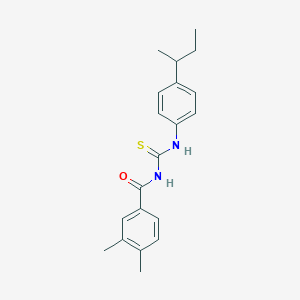 molecular formula C20H24N2OS B3929927 N-{[4-(butan-2-yl)phenyl]carbamothioyl}-3,4-dimethylbenzamide 