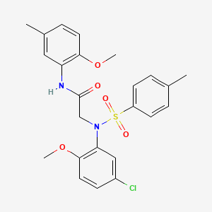 molecular formula C24H25ClN2O5S B3929929 N~2~-(5-chloro-2-methoxyphenyl)-N~1~-(2-methoxy-5-methylphenyl)-N~2~-[(4-methylphenyl)sulfonyl]glycinamide 