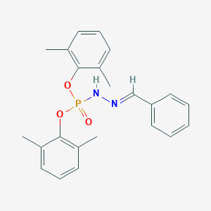 molecular formula C23H25N2O3P B392993 O,O-bis(2,6-dimethylphenyl) N'-benzylidenehydrazidophosphate 