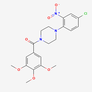 molecular formula C20H22ClN3O6 B3929934 1-(4-chloro-2-nitrophenyl)-4-(3,4,5-trimethoxybenzoyl)piperazine 