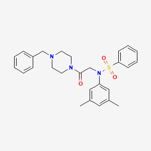 N-[2-(4-benzylpiperazin-1-yl)-2-oxoethyl]-N-(3,5-dimethylphenyl)benzenesulfonamide