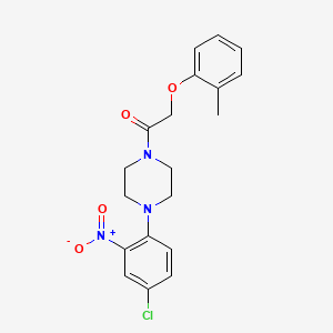 molecular formula C19H20ClN3O4 B3929951 1-(4-chloro-2-nitrophenyl)-4-[(2-methylphenoxy)acetyl]piperazine 