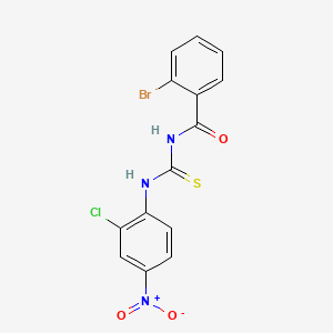 2-bromo-N-{[(2-chloro-4-nitrophenyl)amino]carbonothioyl}benzamide